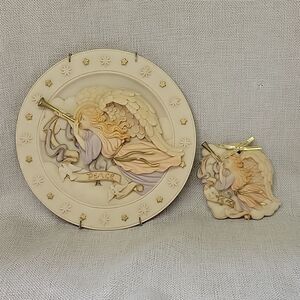 Seraphim Collection Angel Gwyndolyn Heavens Triumph 8" Plate and ornament